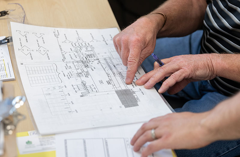 explaining schematics and blueprints